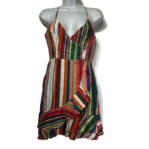 PARKER Jay Sweetheart Sleeveless Amalfi Stripe Linen Dress women’s size 2
